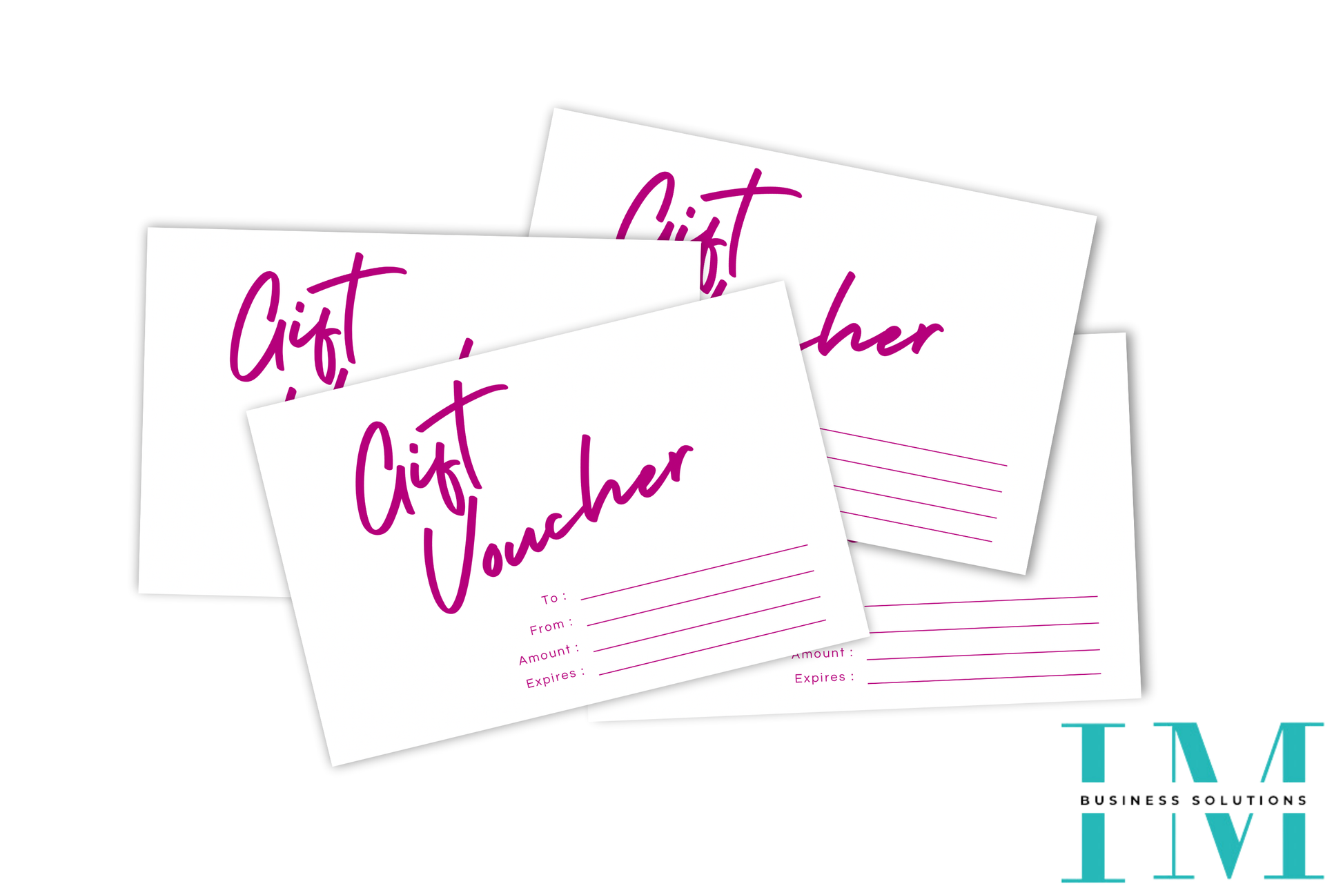 A6 Pre Made White/Pink Gift Card