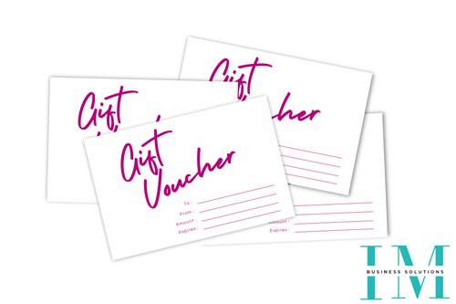 A6 Pre Made White/Pink Gift Card