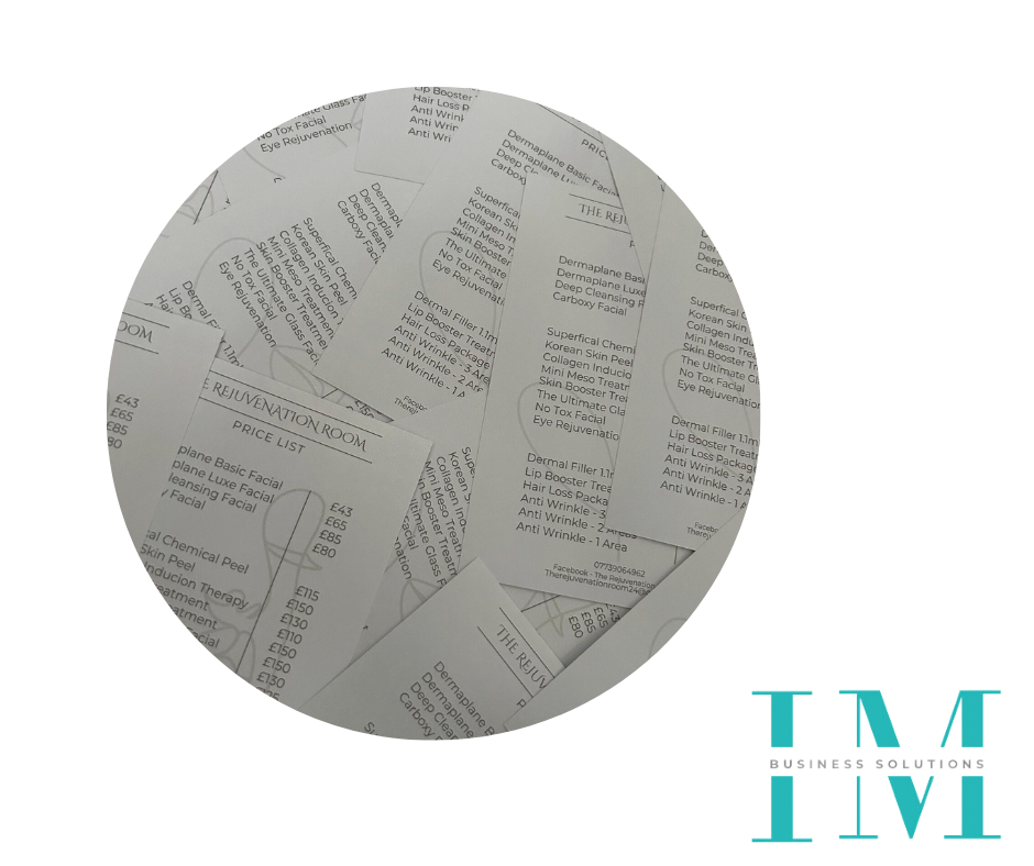 A6 Price Lists