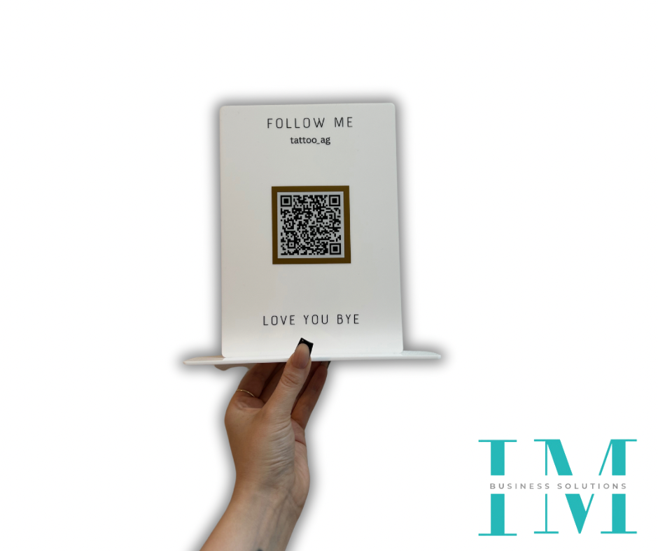 A5 White Rectangle Plaque and Stand.